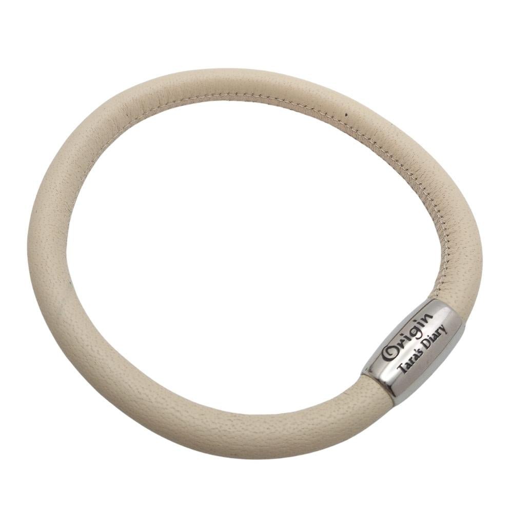 Tara's Diary Cream Leather Bracelet