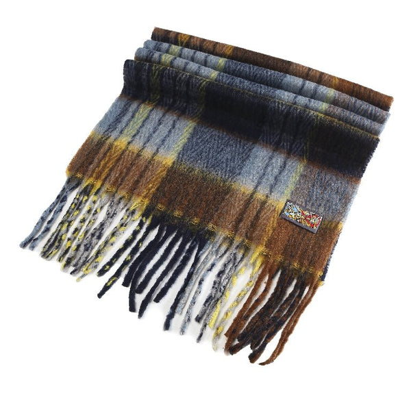 Tartan Woolly Ladies Scarf Blue 70x180cm - The Celtic Gift Store - 