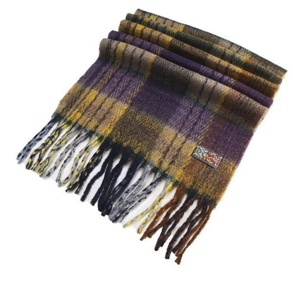 Tartan Woolly Ladies Scarf Purple 70x180cm - The Celtic Gift Store - 