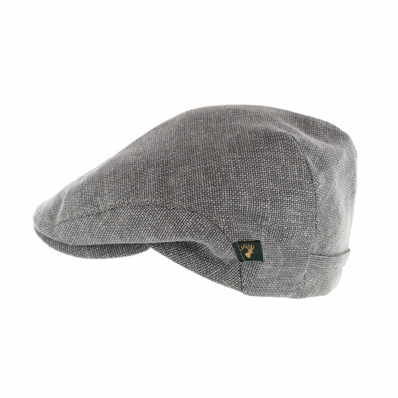 Textured Blue - Grey Mucros Weavers Linen Cap - The Celtic Gift Store - Hats