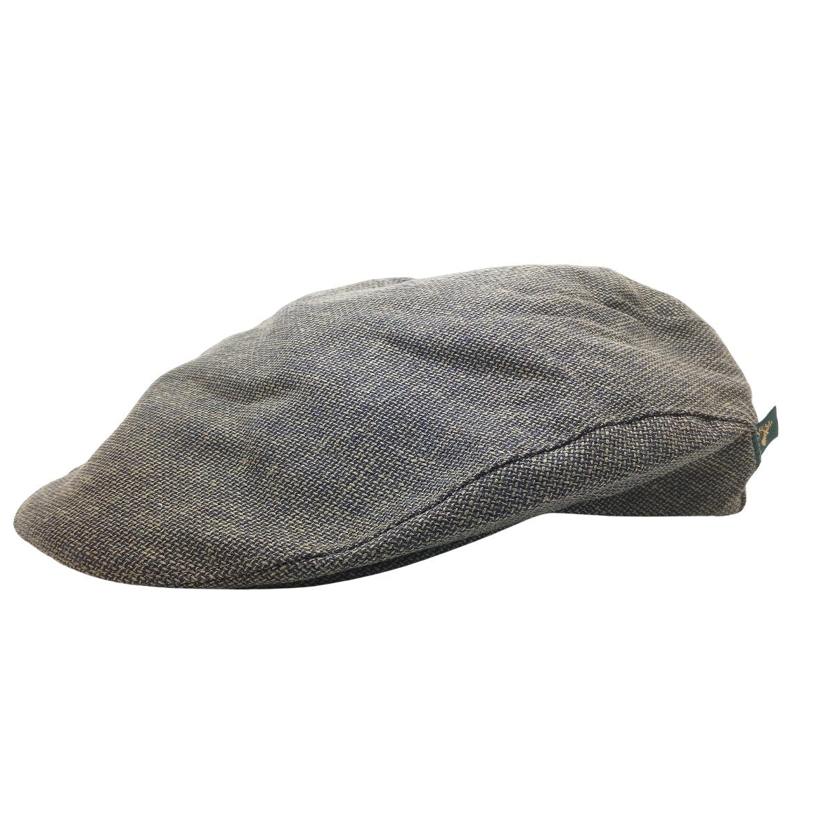 Textured Brown/Green Mucros Weavers Linen Cap by Mucros Weavers - Hats