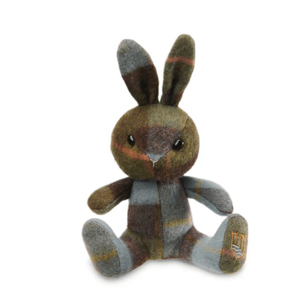 The Islander Lambswool Bunny - Chestnut and Blue Tartan - The Celtic Gift Store - Home & Garden