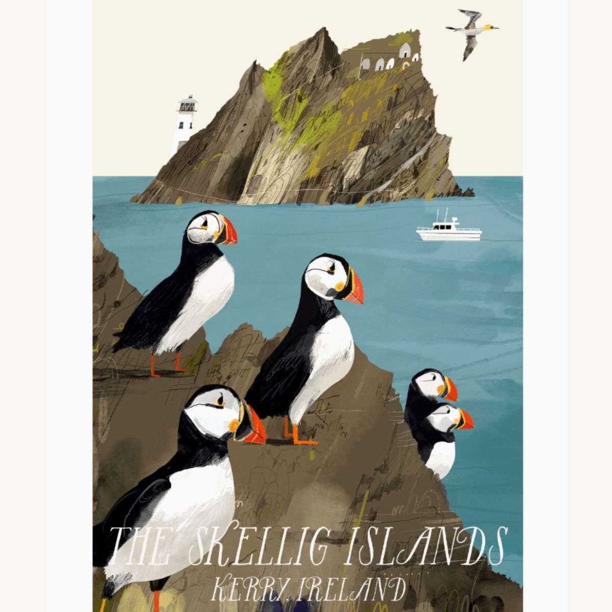 The Skellig Islands by Conor Langton - Hand Signed Print