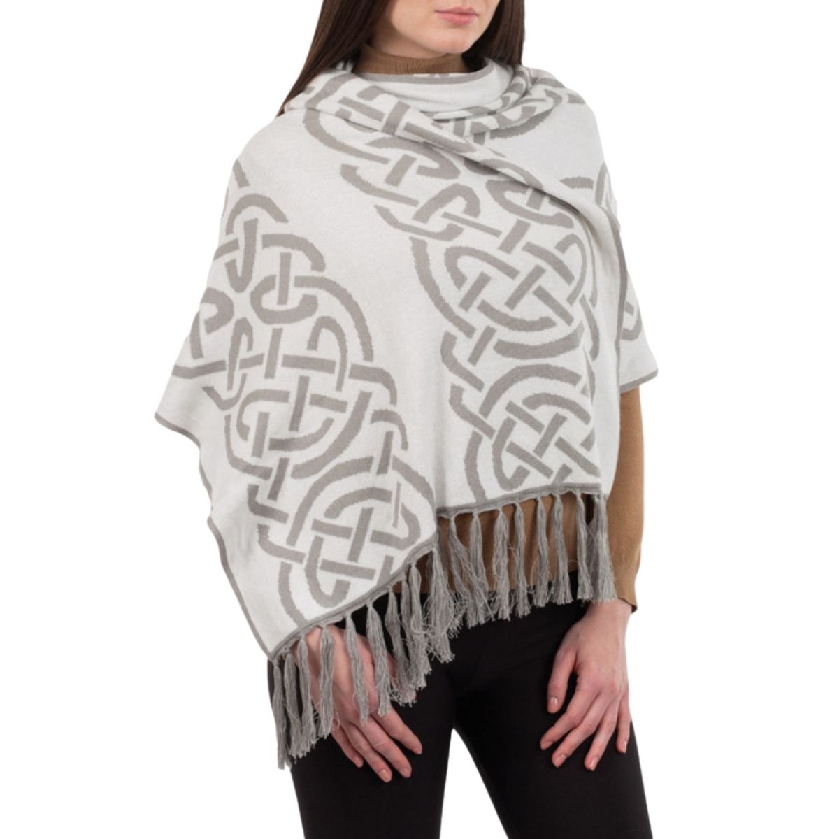 Traditional Celtic Knotwork Cotton Shawl