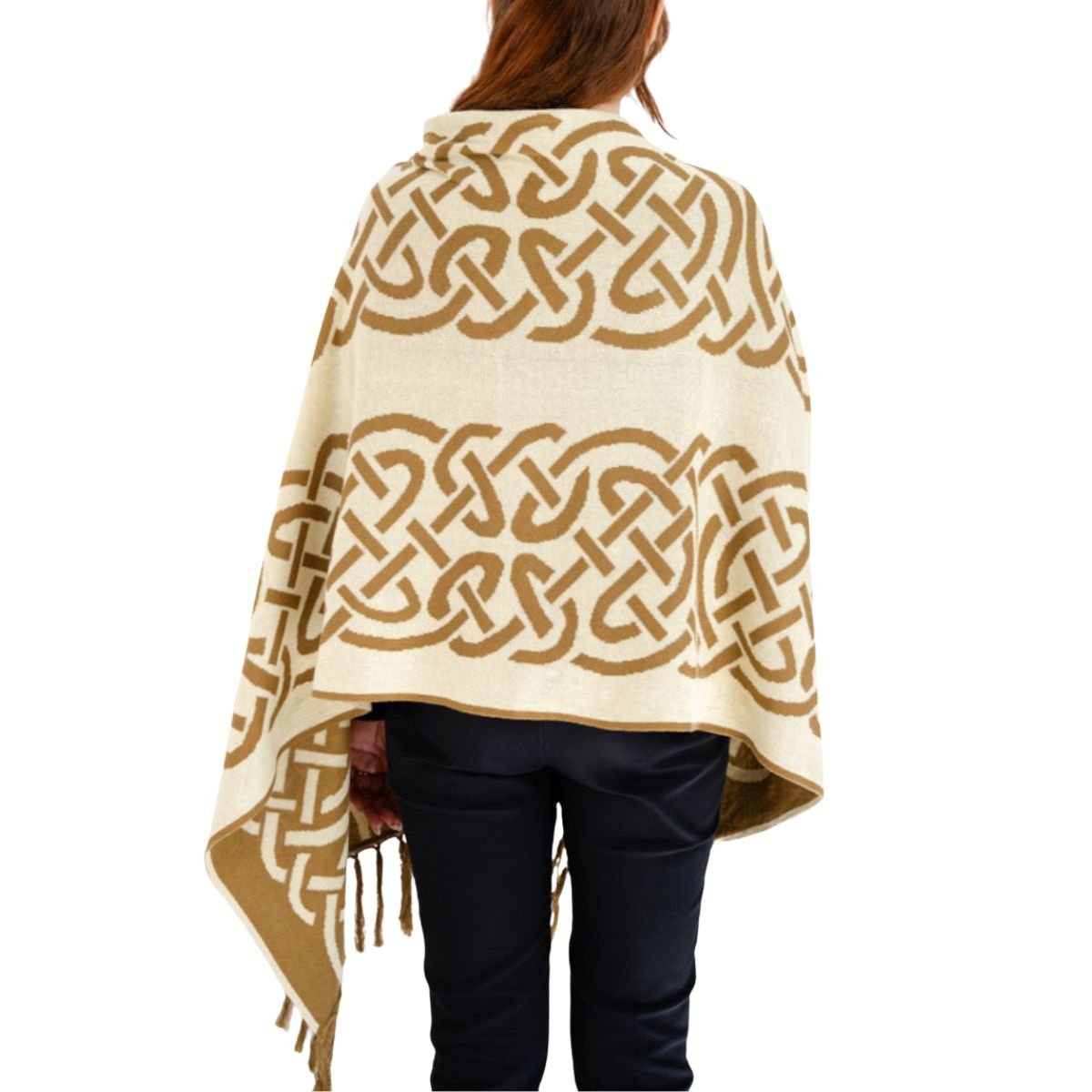 Traditional Celtic Knotwork Cotton Shawl