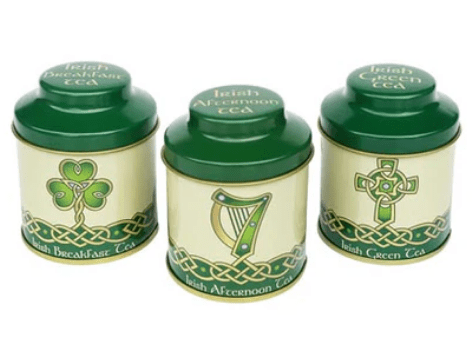 Traditional Irish Emblem Mini Tea Caddies - Set of 3 - The Celtic Gift Store - Tea and Coffee