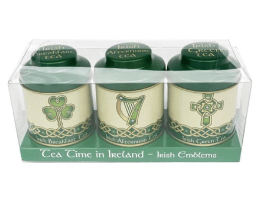 Traditional Irish Emblem Mini Tea Caddies - Set of 3 - The Celtic Gift Store - Tea and Coffee