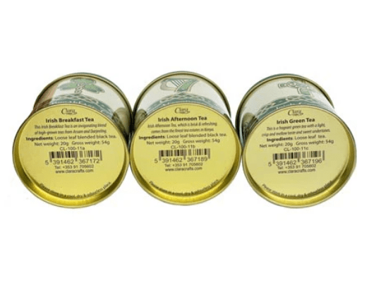 Traditional Irish Emblem Mini Tea Caddies - Set of 3 - The Celtic Gift Store - Tea and Coffee