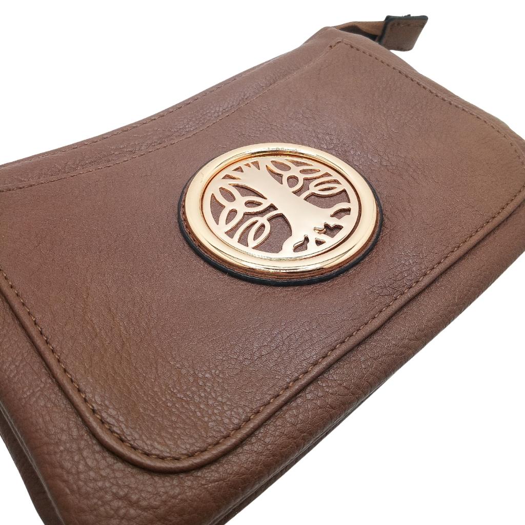 Tree of Life Slip Pocket Bag- Mocha