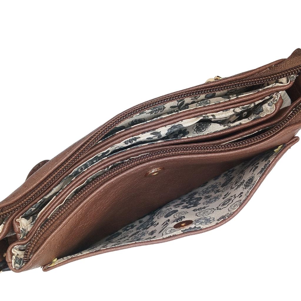 Tree of Life Slip Pocket Bag- Mocha