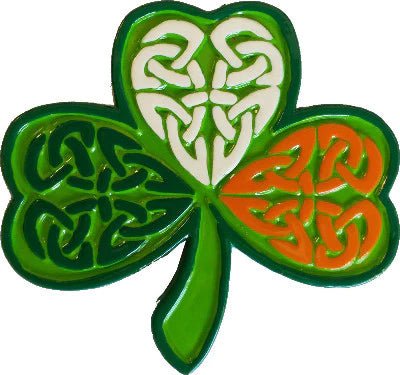 Tricolour Shamrock Resin Magnet - The Celtic Gift Store - Gift