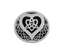 Trinity Knot Heart Washed Pocket Sling Bag- Black - The Celtic Gift Store - Handbags