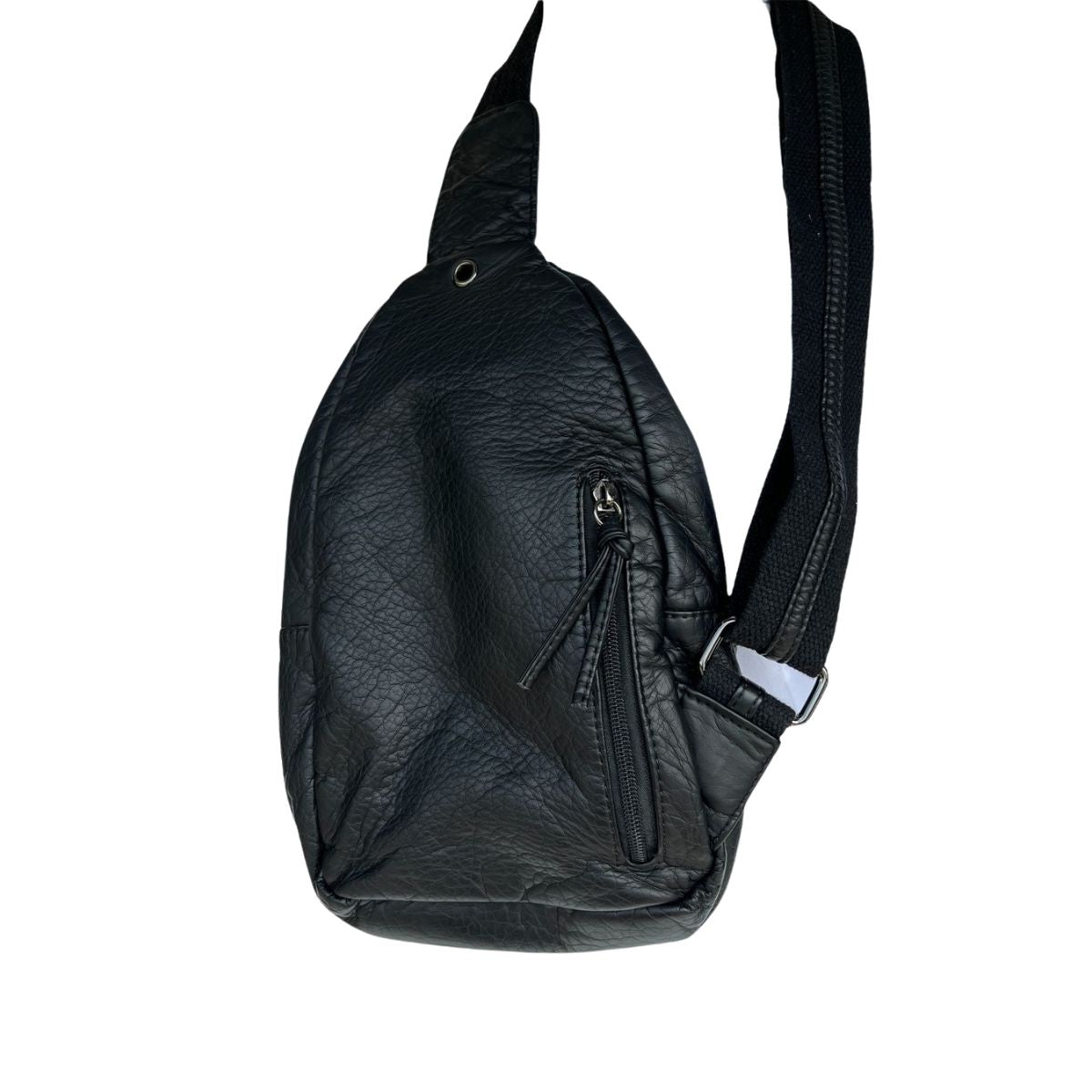 Trinity Knot Washed Pocket Sling Bag - Black