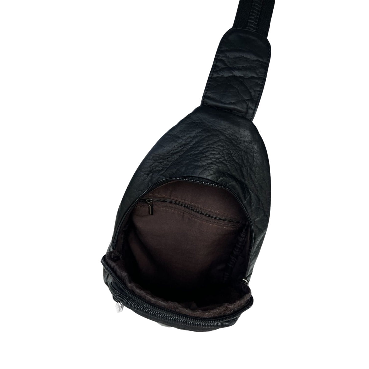 Trinity Knot Washed Pocket Sling Bag - Black