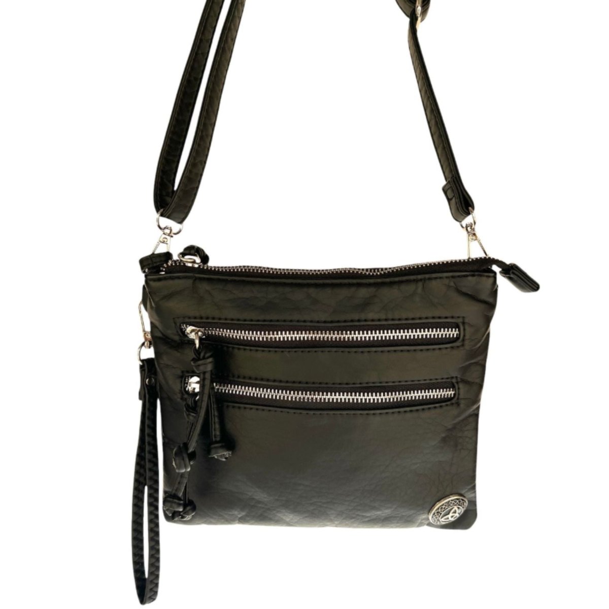 Trinity Square Crossbody Bag- Black - The Celtic Gift Store - Handbags