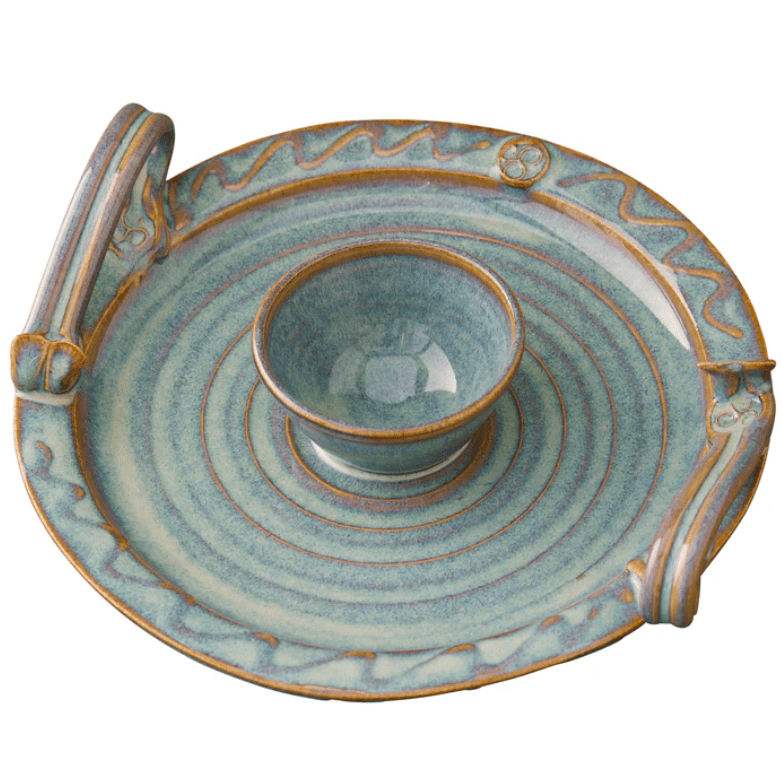 Triskele Party Plate Handmade Irish Pottery - The Celtic Gift Store - Kitchenware