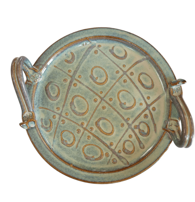 Triskele Serving Plate Handmade Irish Pottery - Large - The Celtic Gift Store - Tableware