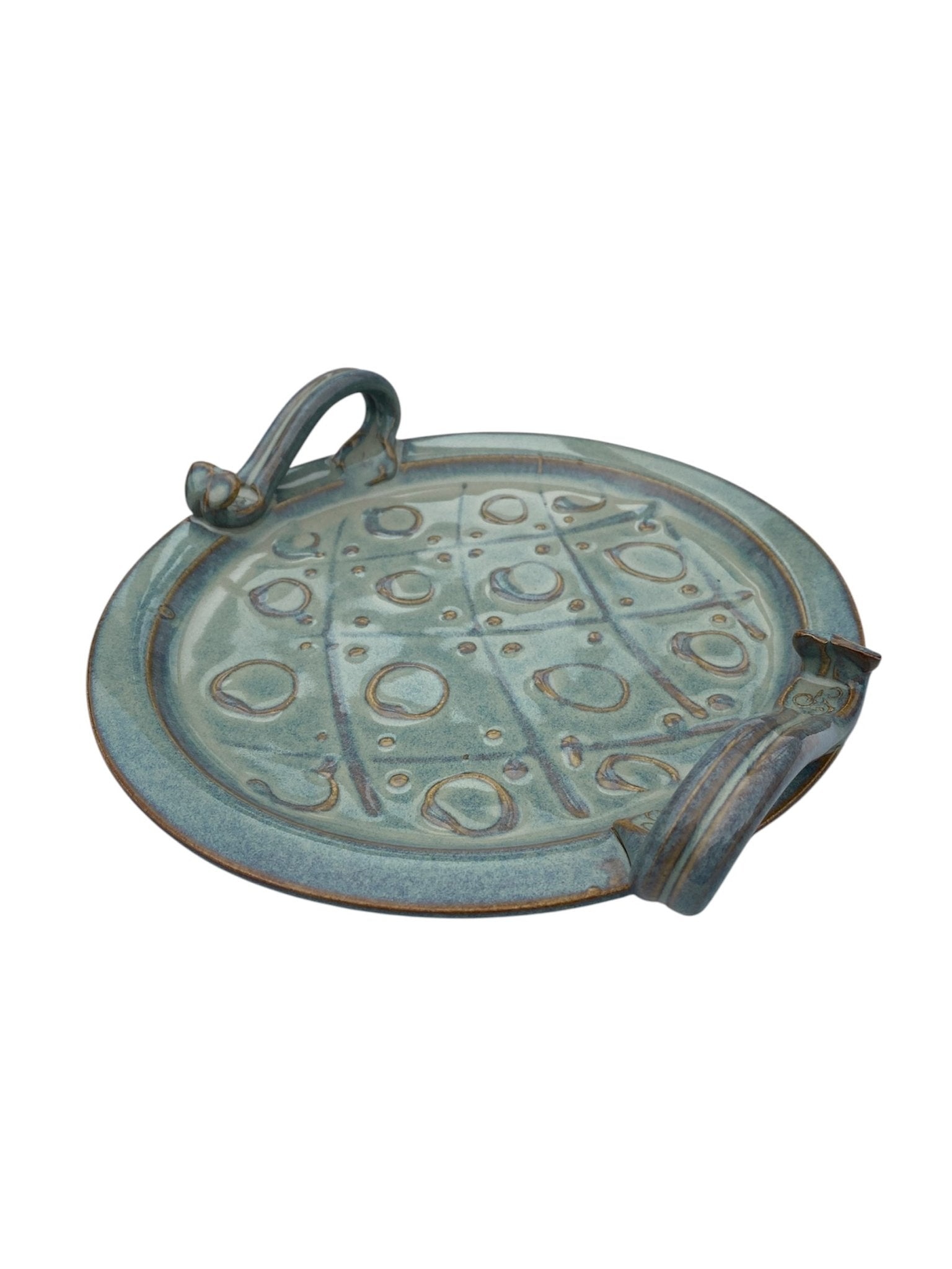 Triskele Serving Plate Handmade Irish Pottery - Large - The Celtic Gift Store - Tableware