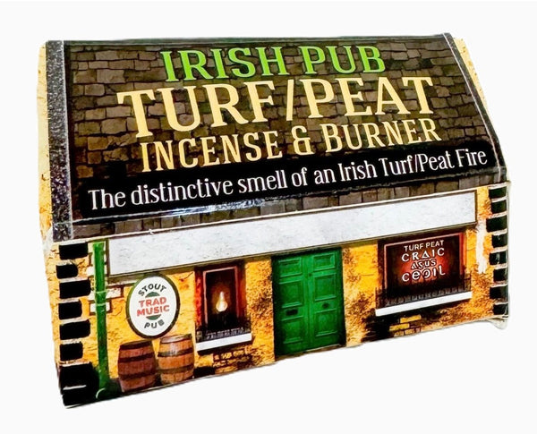 Turf Irish Pub Peat Incense and Burner - The Celtic Gift Store - Candles, Wax Melts, Incense