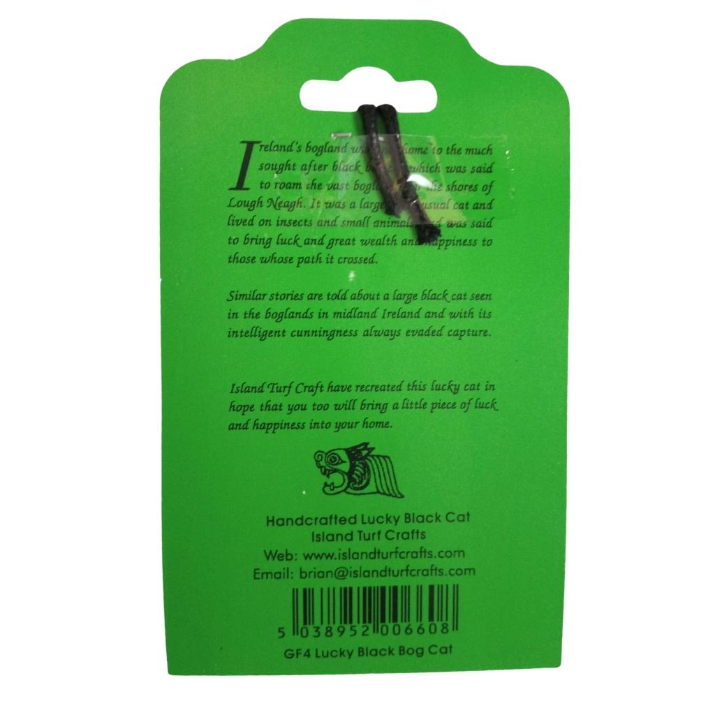 Turf Lucky Black Bog Cat Keyring by Island Turf Crafts - Decor