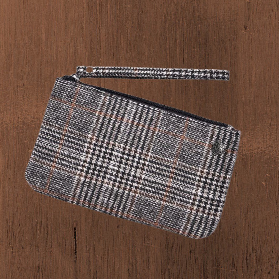 Tweed Wristlet with Celtic Button - The Celtic Gift Store - Handbags