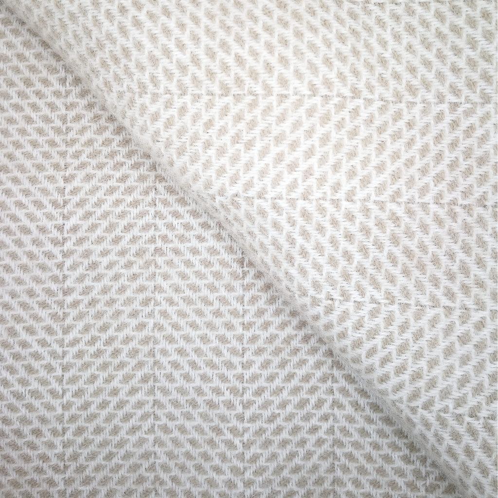 Tweedmill Beehive Oatmeal Wool Throw 100% Pure Wool