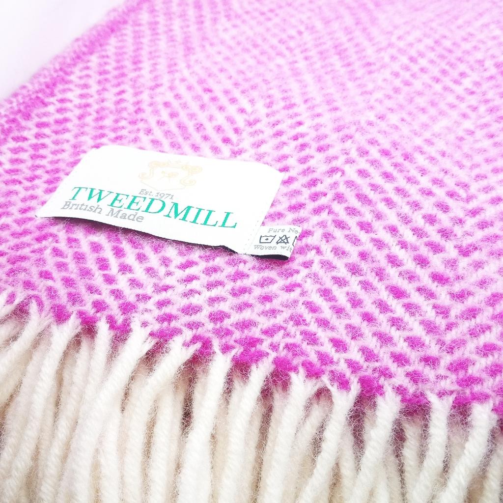Tweedmill Beehive Rosa Wool Throw Expertly Crafted from 100% Pure Wool