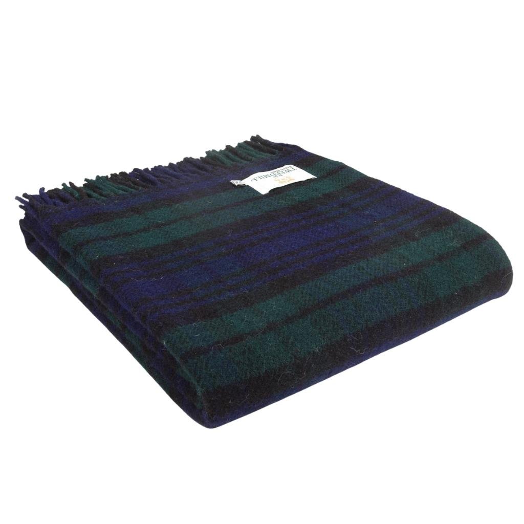 Tweedmill Blackwatch Tartan Wool Throw Expertly Crafted from 100% Pure Wool