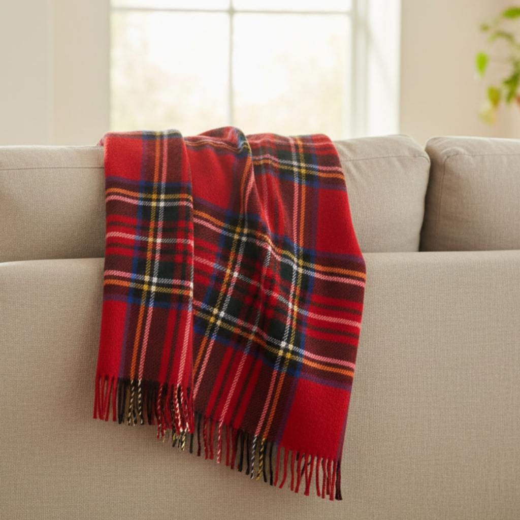 Tweedmill Royal Stewart Tartan Wool Throw Expertly Crafted from 100% Pure Wool