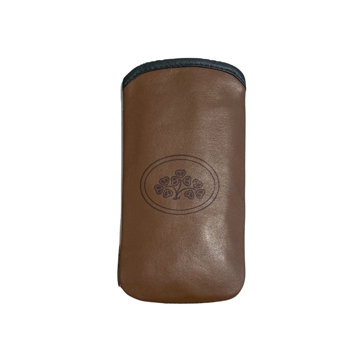 Two Tone Irish Leather Shamrock Glasses Case - Slip