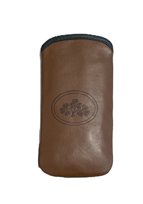 Two Tone Irish Leather Shamrock Glasses Case - Slip - The Celtic Gift Store - Wallets