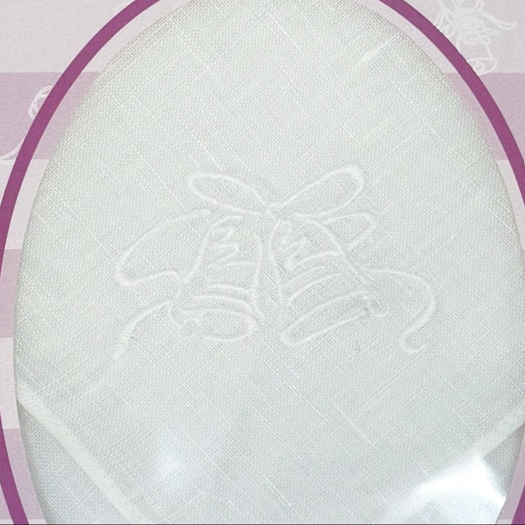 Wedding Bells Embroidered Irish Linen Handkerchief - The Celtic Gift Store - Clothing Accessories