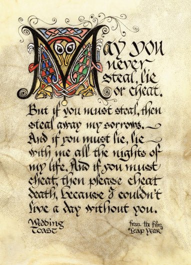 Wedding Toast 8x10 Matted Print - The Celtic Gift Store - Decor