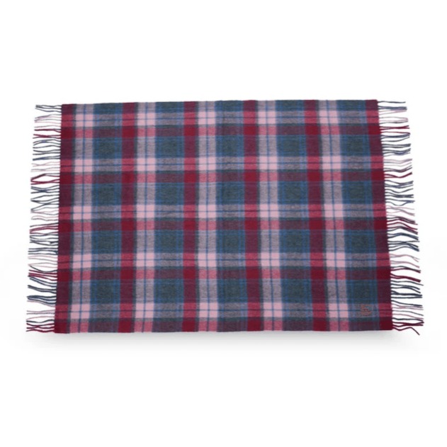 Wee Islander Lambswool Baby Blanket - Pink and Blue Tartan - The Celtic Gift Store - Blankets and Bedding