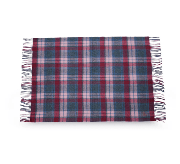 Wee Islander Lambswool Baby Blanket - Pink and Blue Tartan - The Celtic Gift Store - Blankets and Bedding