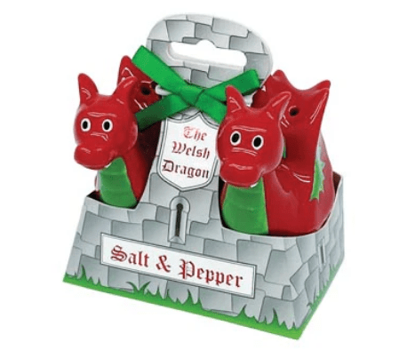 Welsh Dragon Salt and Pepper Shaker Set - The Celtic Gift Store - Tableware