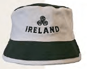 White Ireland Celtic Knot Reversible Bucket Hat - The Celtic Gift Store - Clothing Accessories