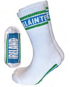 White Slainte Sport Socks - The Celtic Gift Store - Socks