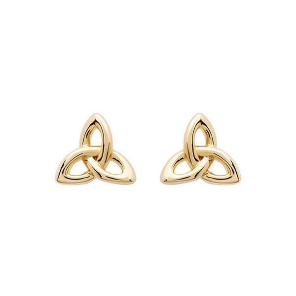 14k Gold Vermeil Trinity Knot Stud Earrings - The Celtic Gift Store - Earrings