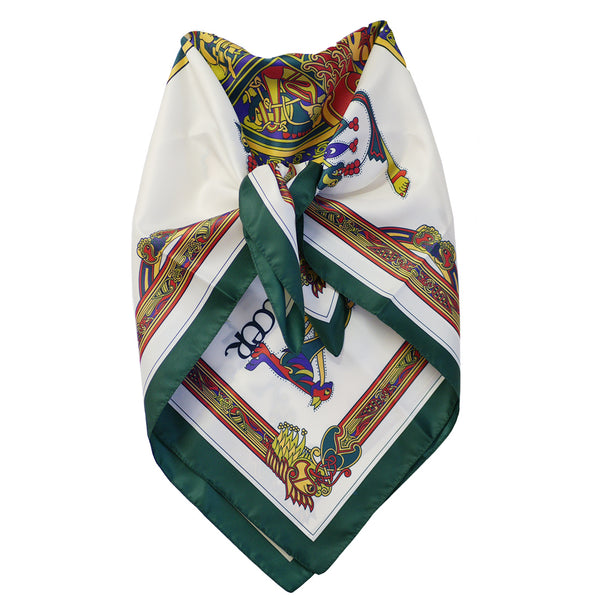 Book of Kells Red and Purple Celtic Square Scarf