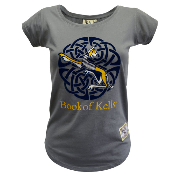 Book of Kells Lioness Flock Celtic Knot Ladies T-Shirt