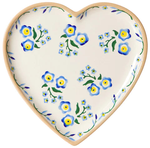 Forget Me Not Medium Heart Plate