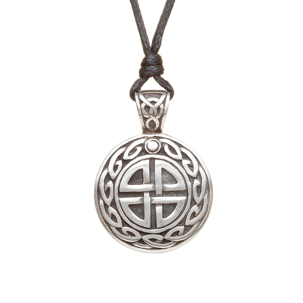 Heritage Collection Pewter Celtic Knot Shield Necklace