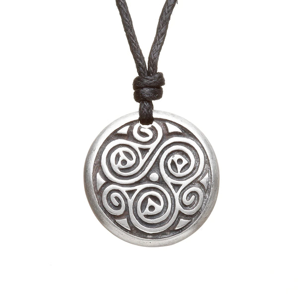 Heritage Collection Pewter Triskele of Balance Necklace