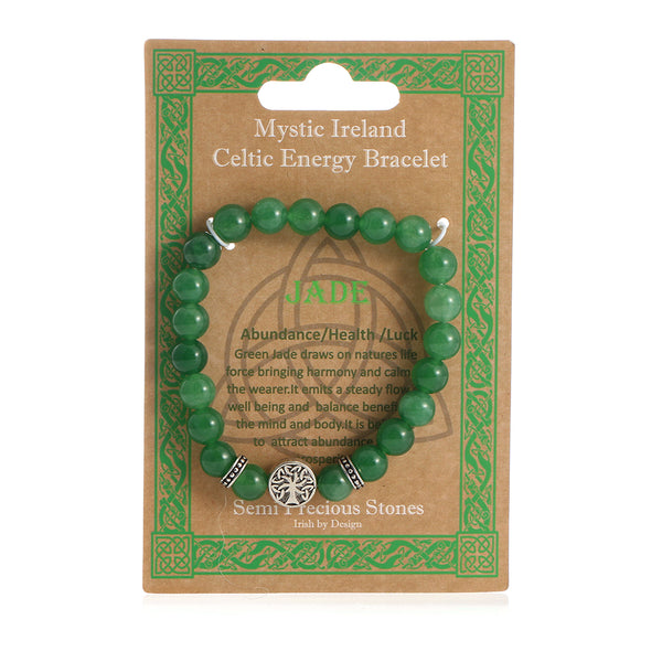 Tree of Life Celtic Energy Bracelet- Jade