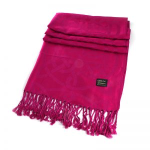 Double Sided Celtic Knot Scarf- Fuchsia