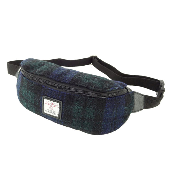 Glen Appin Black Watch Tartan Harris Tweed Belt Bag