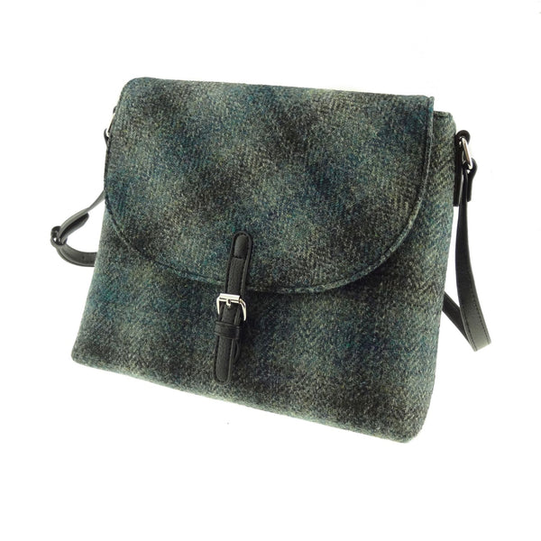 Glen Appin Moss Green Harris Tweed Shoulder Bag