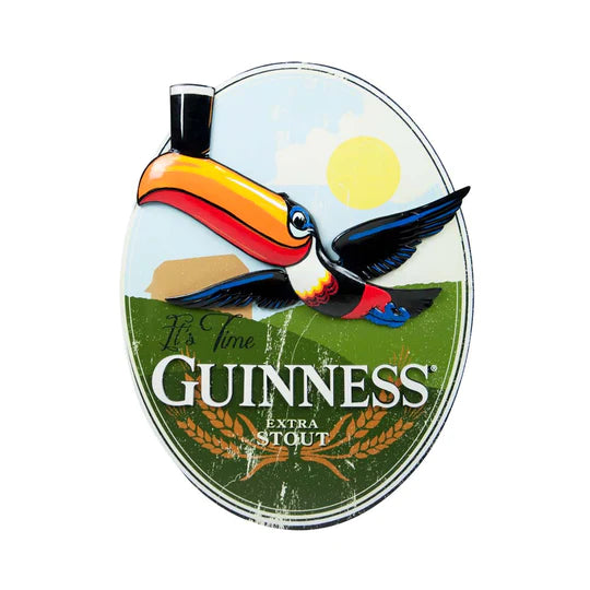 Guinness Oval Toucan Landscape Resin Wallart