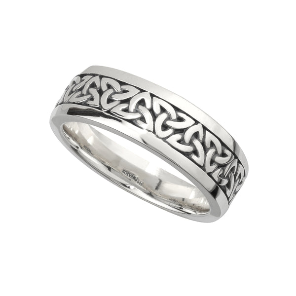 Men's Sterling Silver Oxidized Trinity Knot Ring